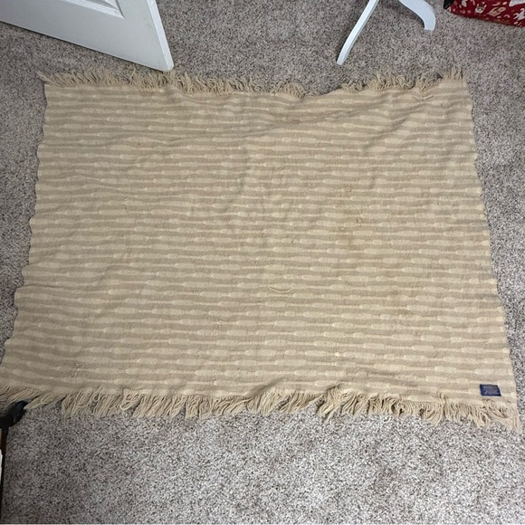 Pendleton Wool Blanket with Cream Texture Vintage - Picture 5 of 9